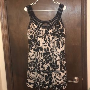 B&W Voile floral dress